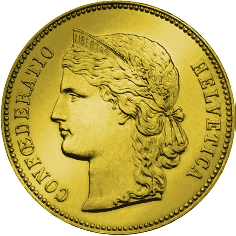 Helvetia Goldmünze gold-preis.de